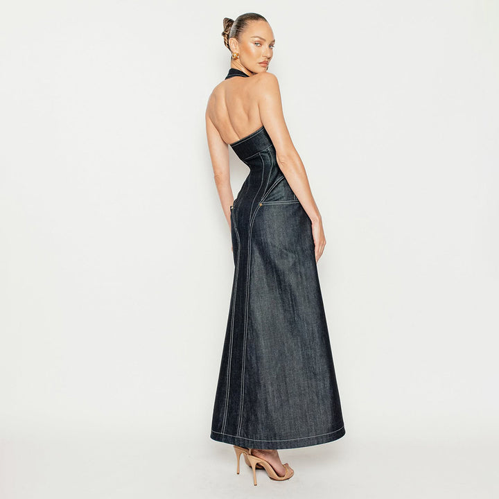 Damen Maxikleid mit Reißverschluss Echo Archiv