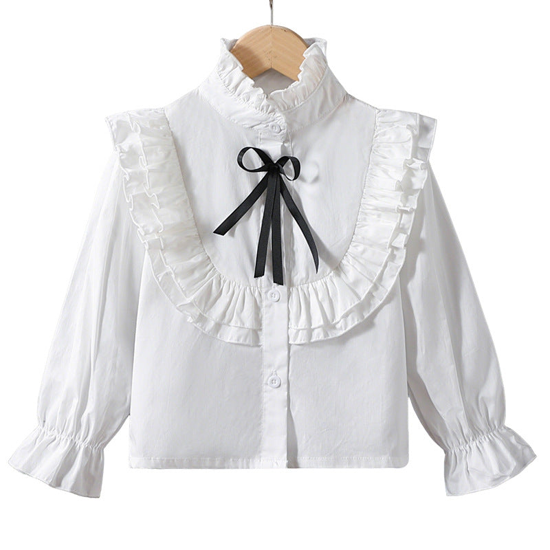 Mädchen verspielte Bluse mit Rüschendetails Echo Archiv