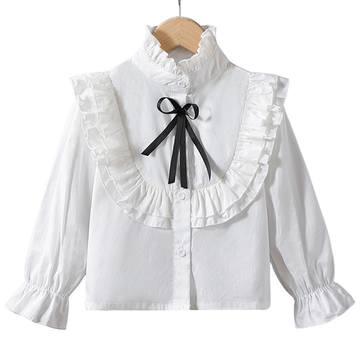 Mädchen verspielte Bluse mit Rüschendetails Echo Archiv