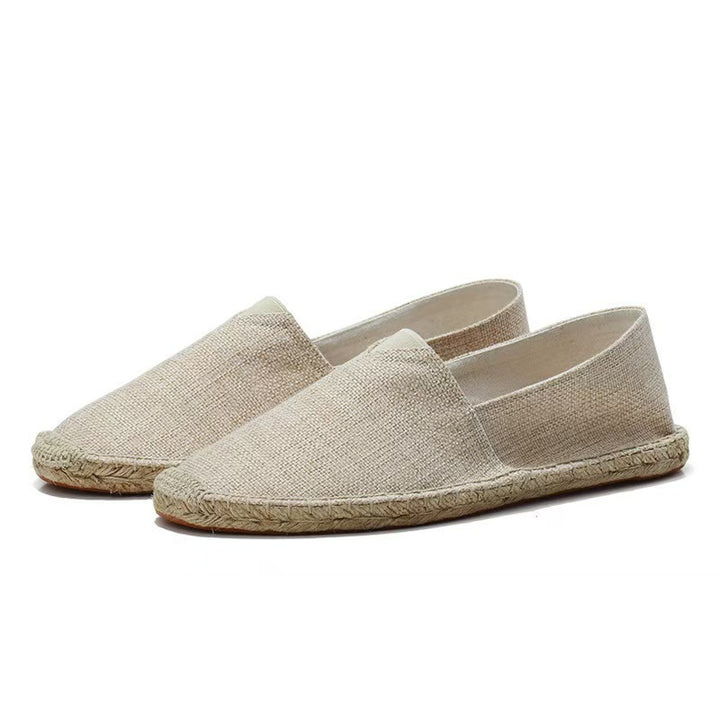 Damen Leichte Espadrille-Slip-On aus gewebtem Canvas mit Jute-Umrandung Echoarchiv