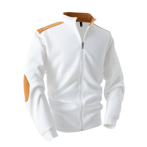 Herren sportliche Steppjacke mit Reißverschluss und kontrastierenden Ärmelpartien Echoarchiv