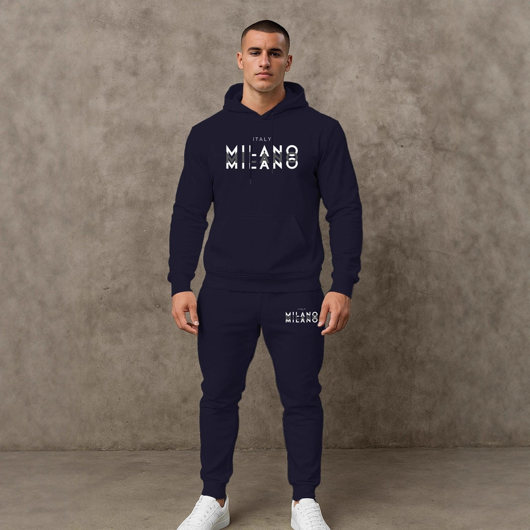 Herren Sportliches Hoodie- und Jogginghosen-Set Echoarchiv
