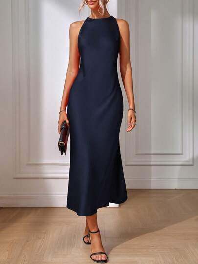 Damen Elegantes Maxikleid mit schmalem Träger und körpernahem Schnitt Echo Archiv