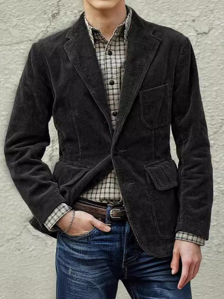 Herrenjacke aus Cord mit praktischen Taschen – Echoarchiv