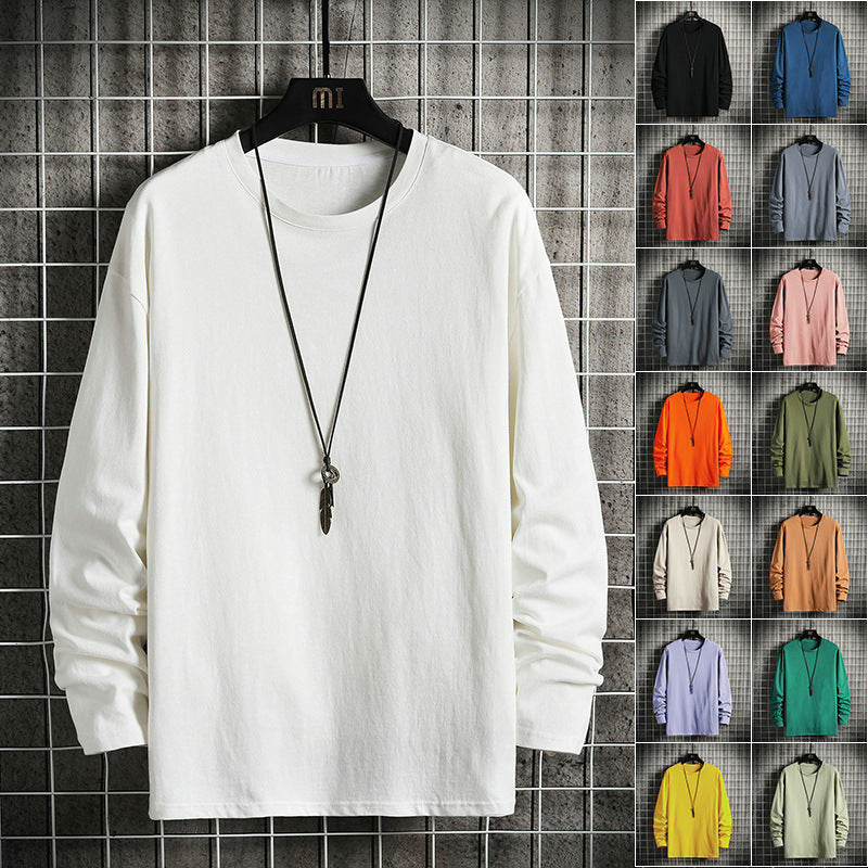 Herren nan lässiges Baumwoll-Basic-Langarmshirt mit Rundhals, Relaxed Fit und verstärkter Saumverarbeitung Echo Archiv