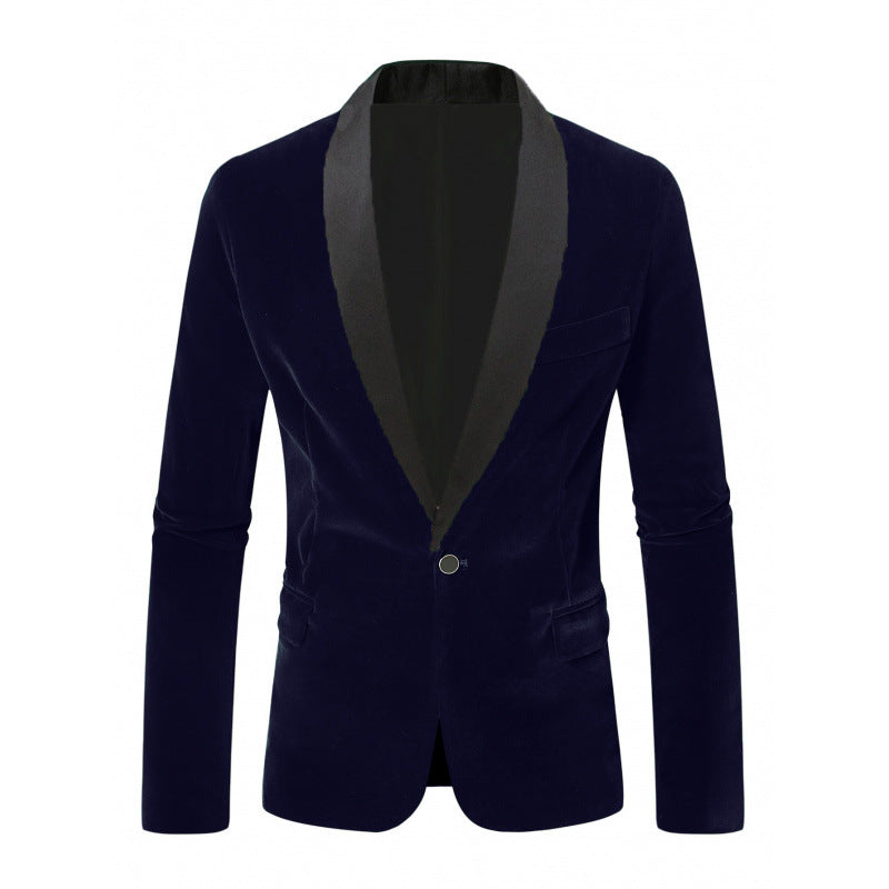 Herren Samt Blazer mit elegantem Revers Echoarchiv