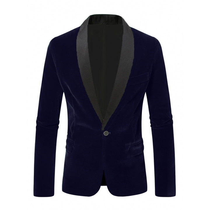 Herren Samt Blazer mit elegantem Revers Echoarchiv