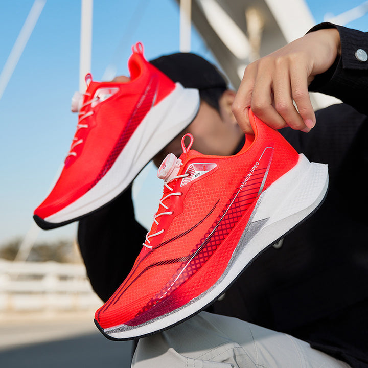 Unisex reaktive Laufsneaker mit BOA-Verschluss, gestricktem Komfortoberteil und rocker-Plateau-Zwischensohle – Tavélo