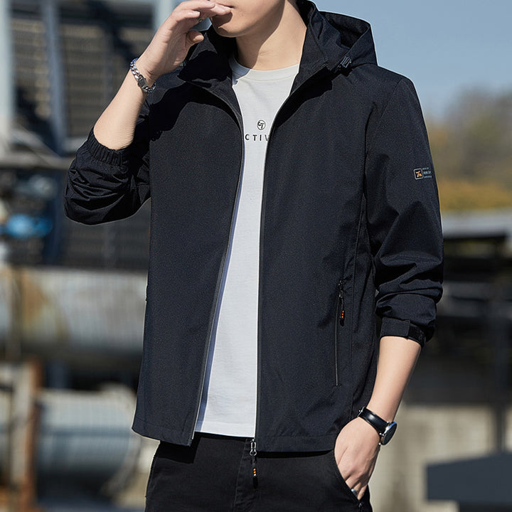 Herren Leichte Funktionsjacke mit verstellbarer Kapuze Echo Archiv