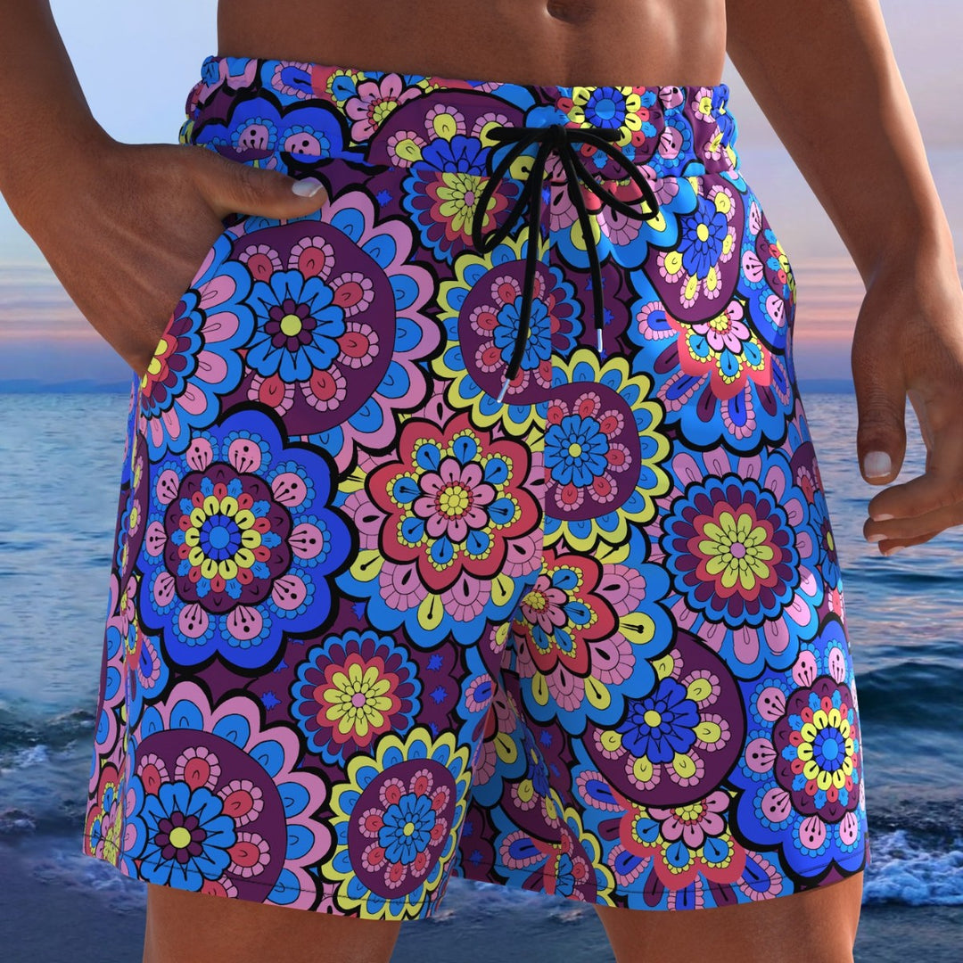 Herren Badeshorts mit animalischem Muster und elastischem Bund Echo Archiv