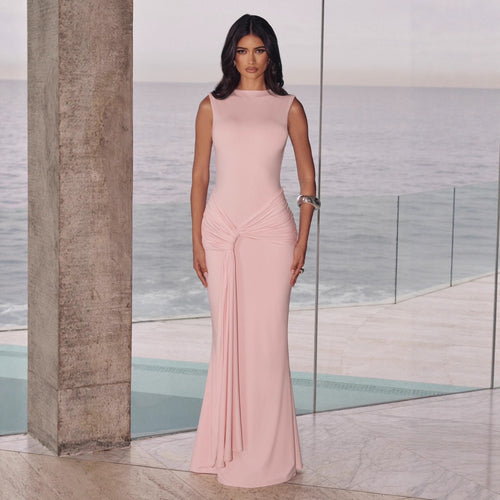 Damen Maxikleid mit stilvollem Wickel-Design und figurformender Silhouette Echo Archiv