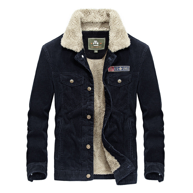 Herren Trucker-Cordjacke mit Teddyfutter und aufgesetzten Brusttaschen Echo Archiv