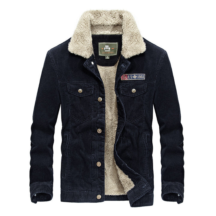 Herren Trucker-Cordjacke mit Teddyfutter und aufgesetzten Brusttaschen Echo Archiv