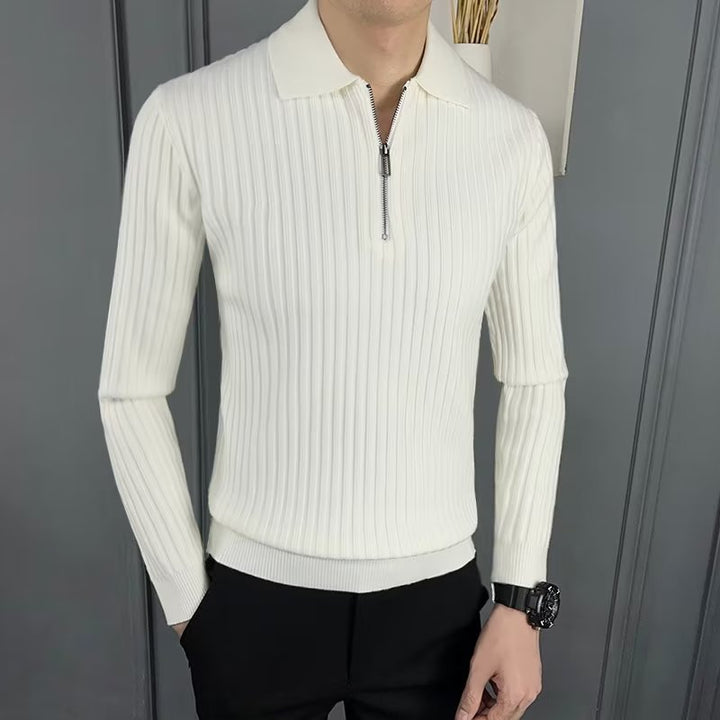 Herren Eleganter Strickpullover mit Reißverschluss Echo Archiv