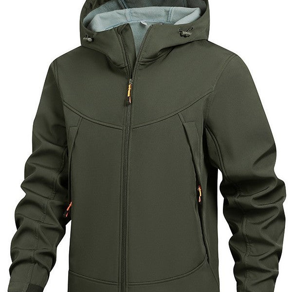 Herren Funktionsjacke mit verstellbarem Kapuzenkragen und atmungsaktivem Gewebe Echoarchiv