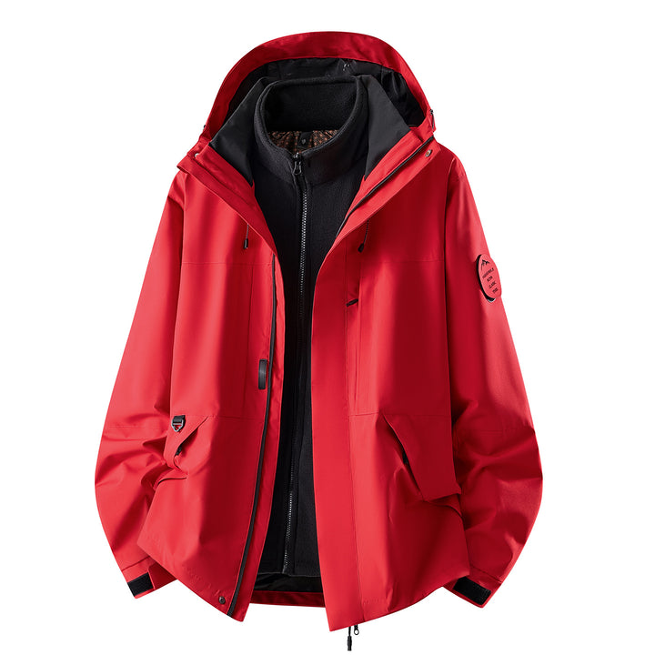 Damen Dreiteilige wasserdichte Outdoorjacke mit abnehmbarem Fleece-Innenlayer Echoarchiv