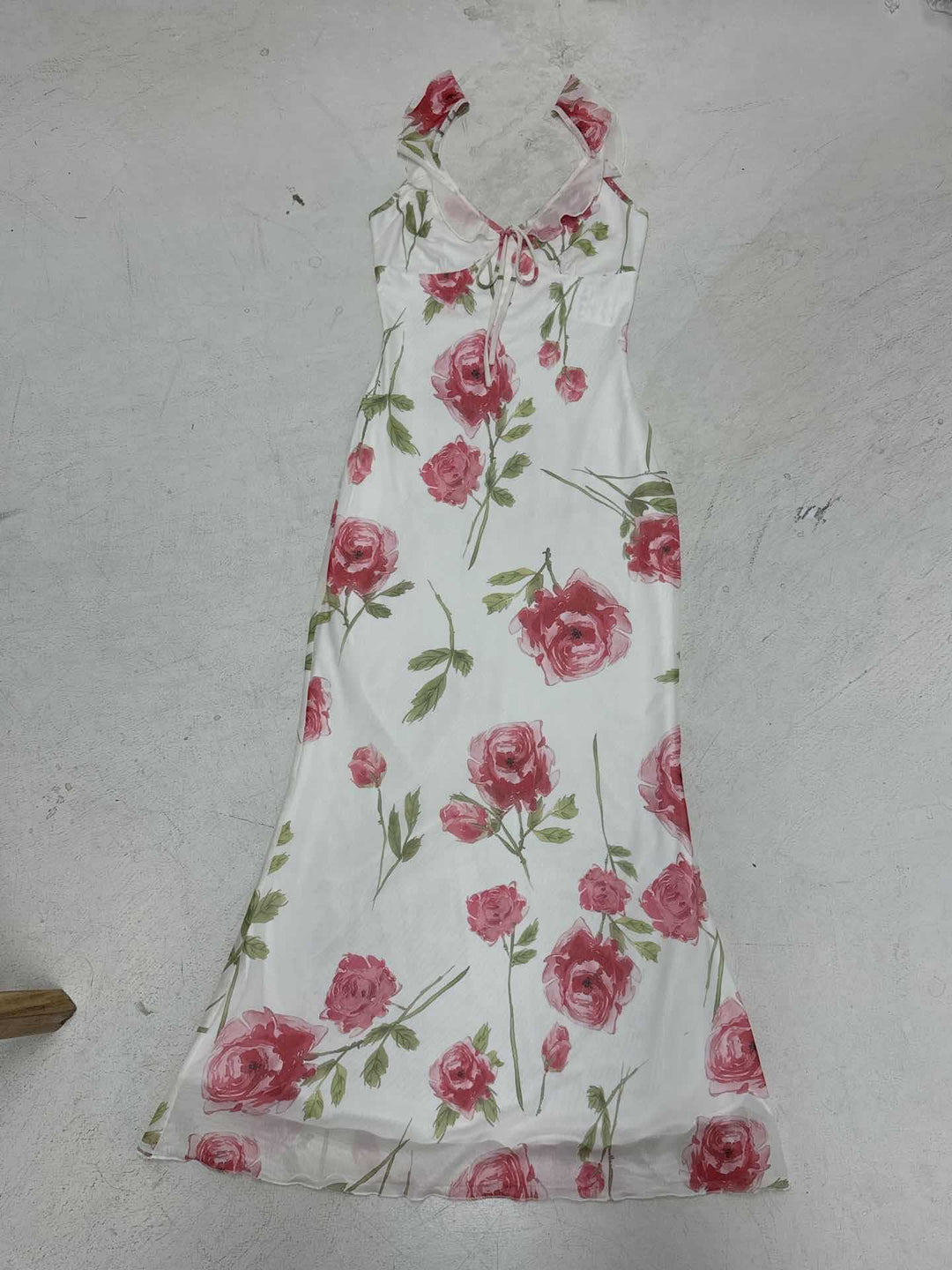 Damen Maxikleid mit floralem Cut-Out und feinen Spaghettiträgern Echo Archiv
