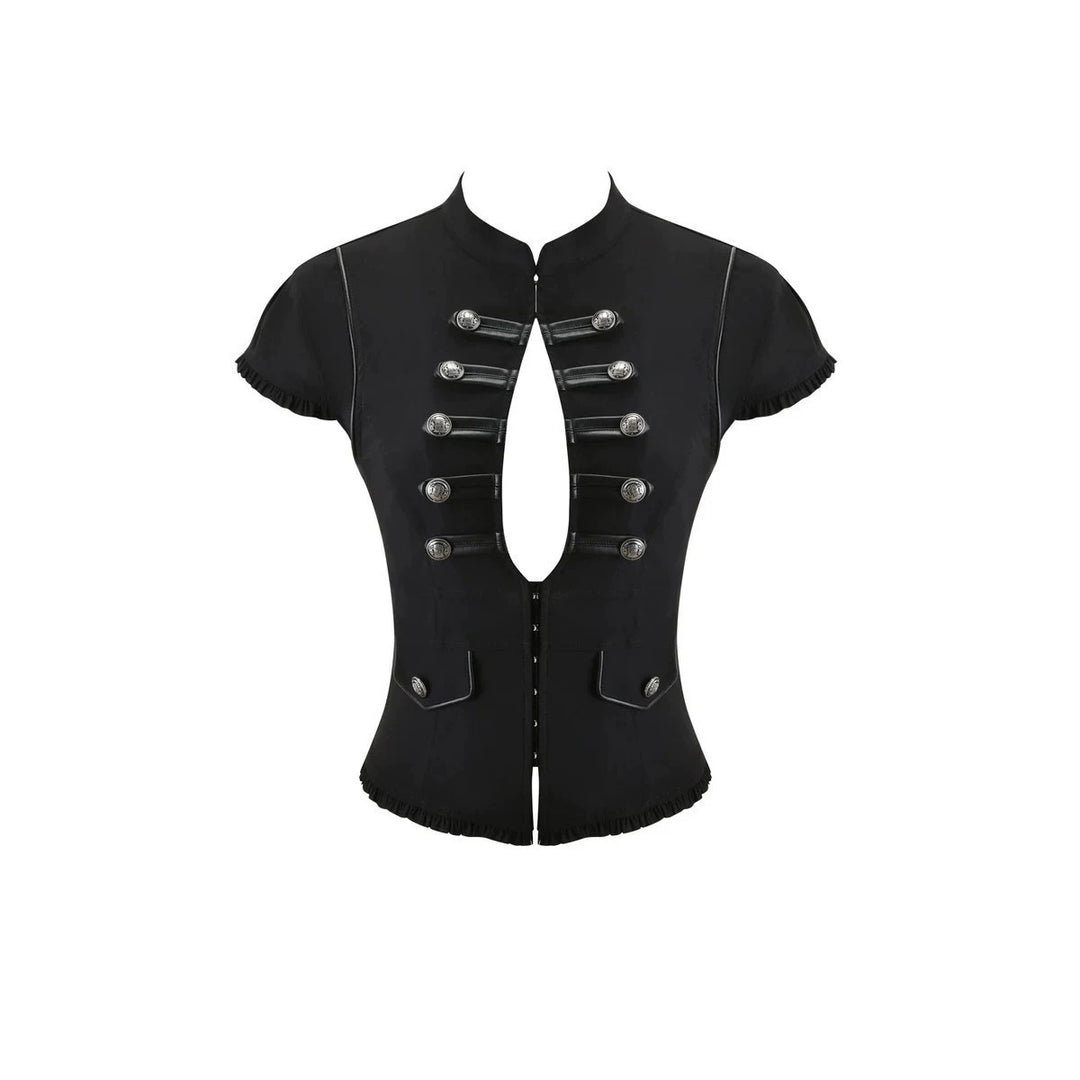 Damen Elegantes Blazer-Oberteil mit asymmetrischem Ausschnitt Echo Archiv