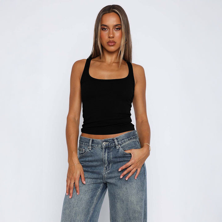 Damen Tanktop mit schmalen Trägern und elegantem Ausschnitt Echo Archiv