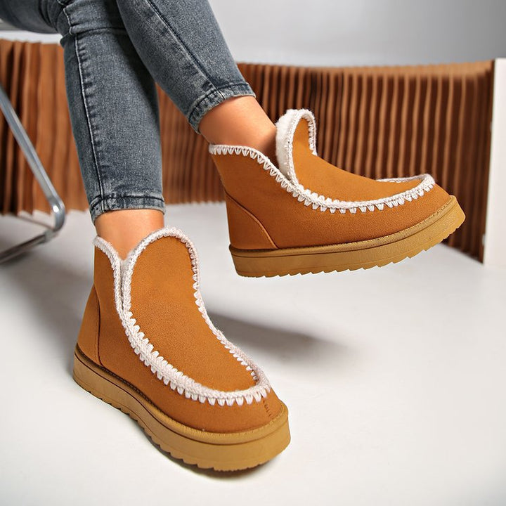 Damen Gefütterte Mokassin‑Ankleboots mit Teddyfutter und rutschfester Gummisohle Echoarchiv