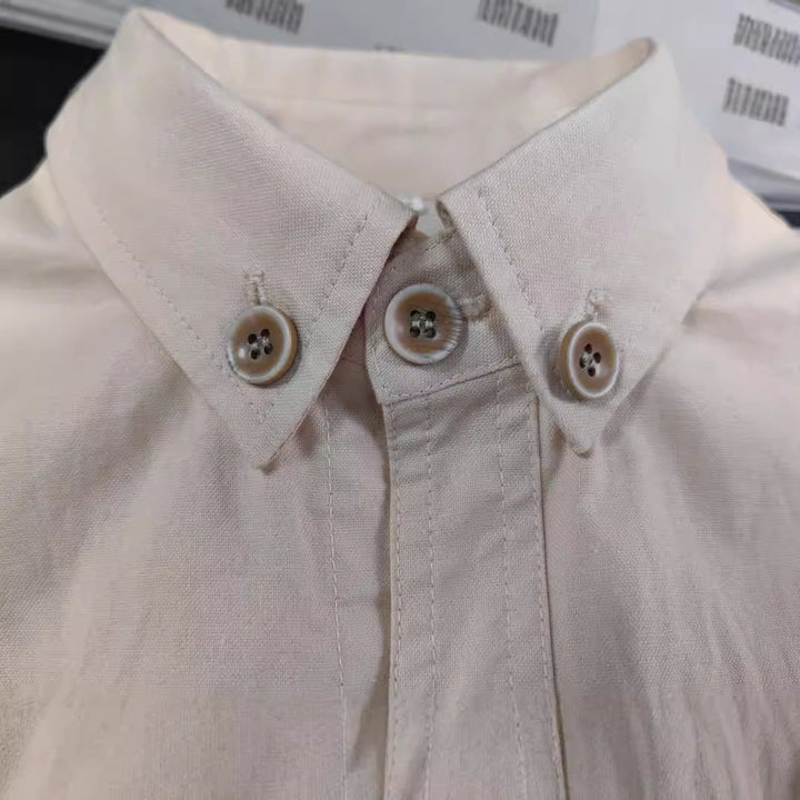 Herren Langarm-Hemd mit robusten Brusttaschen und klassischem Button-Down-Kragen Echoarchiv