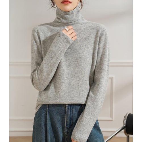 Damen Leichter Kaschmir-Mix Rollkragenpullover mit feinem Soft-Finish und schmaler Silhouette Echoarchiv