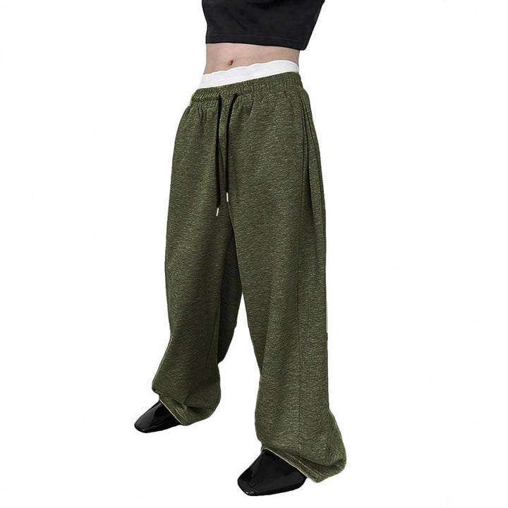 Damen nan weite Oversize Jogginghose mit tiefem Schritt, elastischem Bund und Kordelzug Echo Archiv