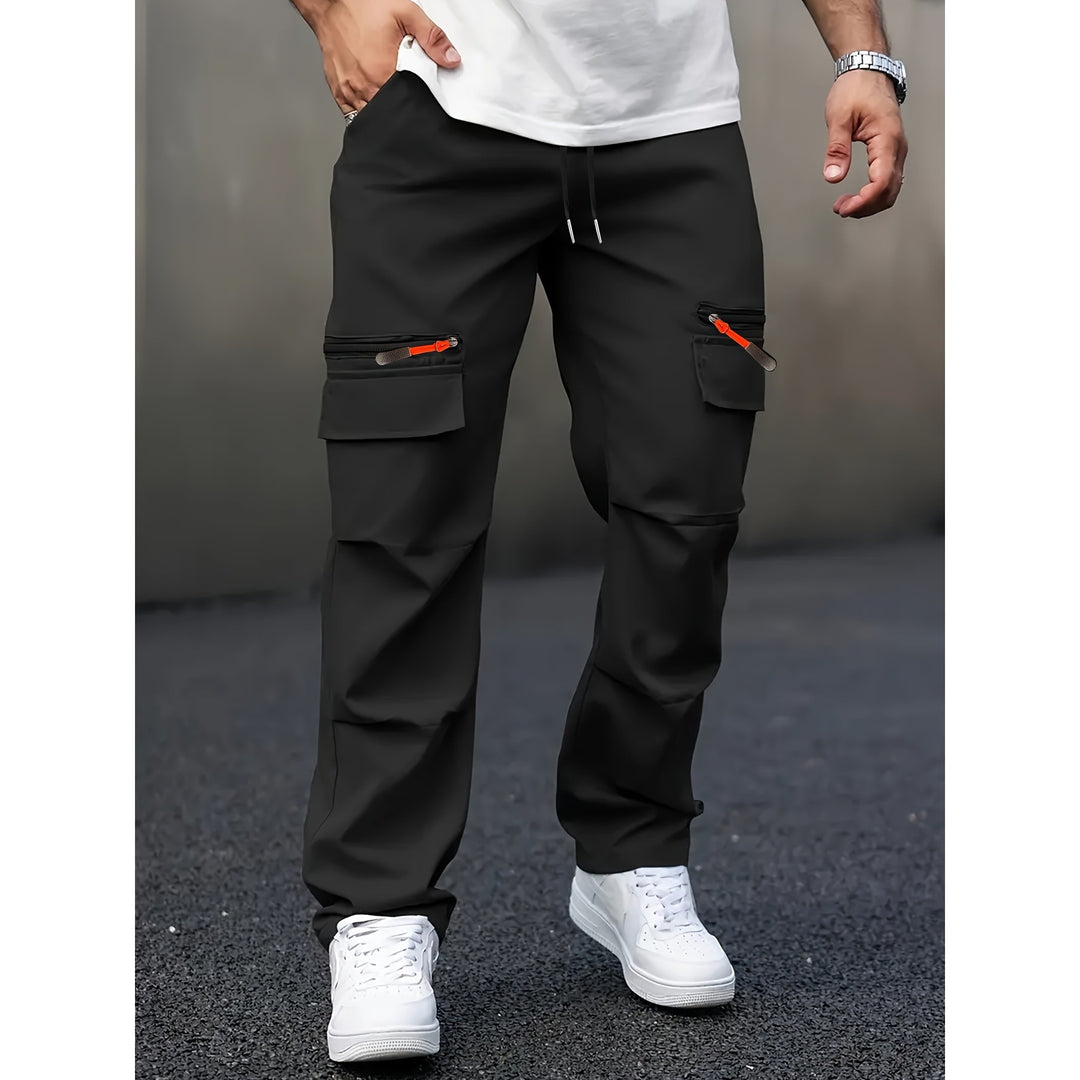 Herren cargo Hose mit innovativen Taschen und elastischem Bund Hedi-Mode