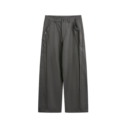 Damen Weite High-Waist Stoffhose mit Bügelfalte und seitlichen Eingrifftaschen Echoarchiv