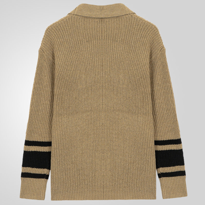 Herren Grobstrickcardigan mit modernen Details und praktischen Taschen Echoarchiv