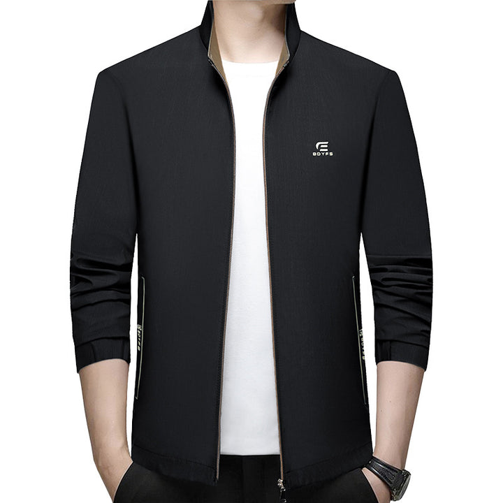 Herren Feldjacke mit Kontrast-Einsätzen und Brust-Reißverschlusstasche – Taviero