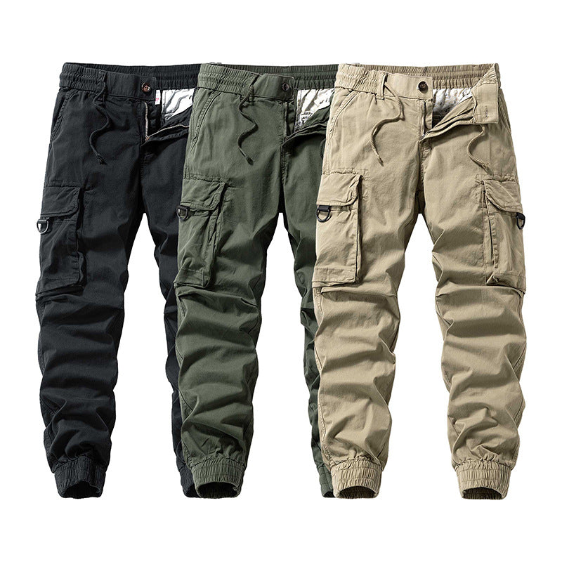 Herren Cargo-Jogginghose im Utility-Stil mit Elastikbund, Kordelzug und Multifachtaschen Echo Archiv