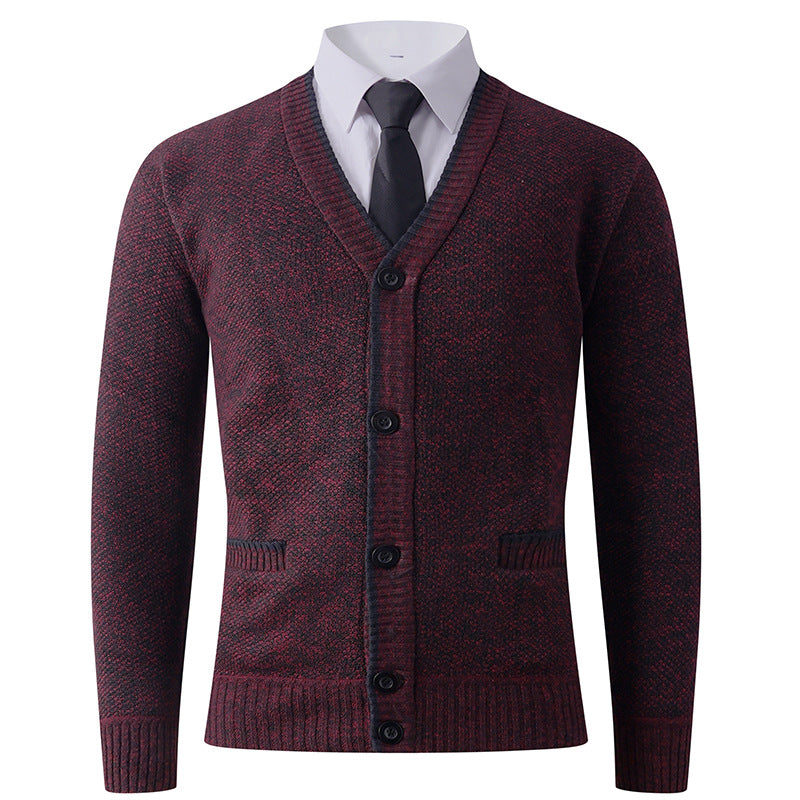 Herren Strickjacke mit V-Ausschnitt und klassischem Design Echoarchiv