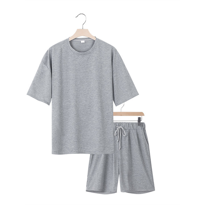 Herren Freizeit-Set mit bequemem T-Shirt und Shorts aus atmungsaktiver Baumwolle Echoarchiv