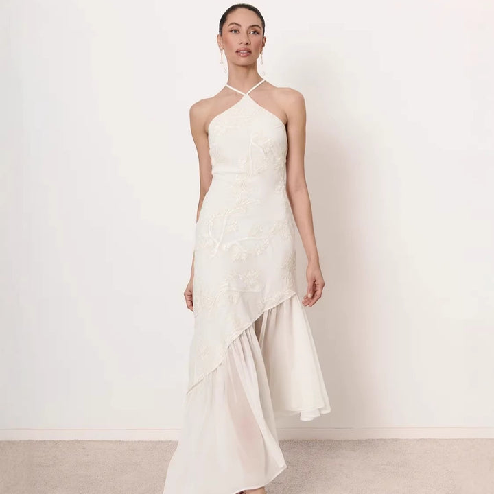 Damen Asymmetrisches Hochzeitskleid mit eleganter Spitze Echo Archiv