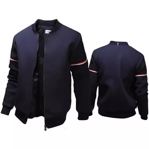 Herren Sportliche Kapuzenjacke mit kontrastierenden Streifen Echoarchiv