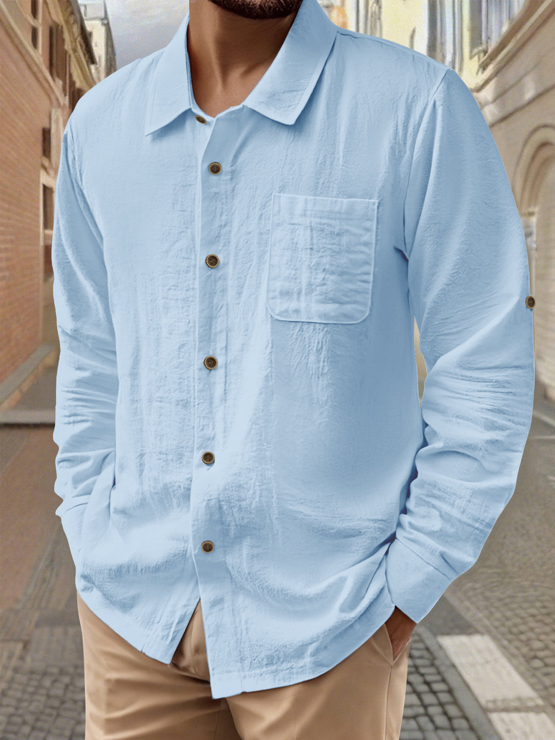 Herren lässige und elegante Hemdjacke Echoarchiv