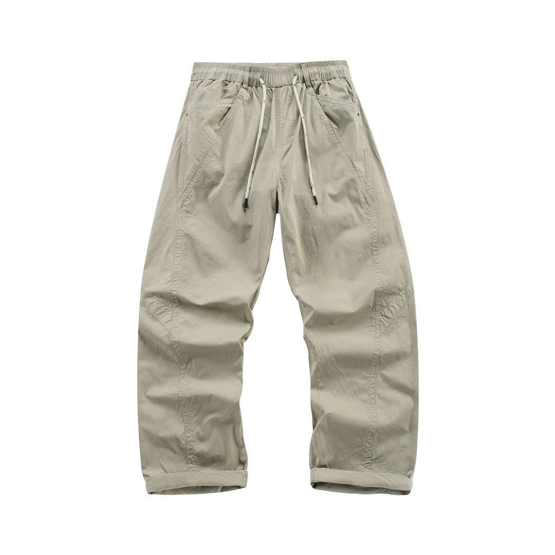 Herren Leichte Relaxed-Fit Bundhose mit Tunnelzug, schrägen Eingrifftaschen und Paneelnähten Echo Archiv