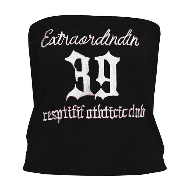 Damen Crop-Top mit kreativem Schriftzug Echo Archiv