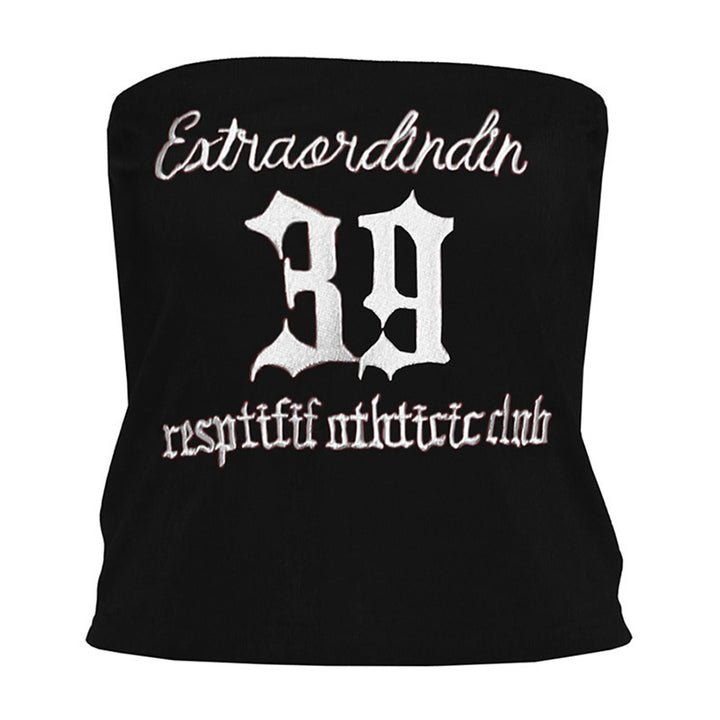 Damen Crop-Top mit kreativem Schriftzug Echo Archiv