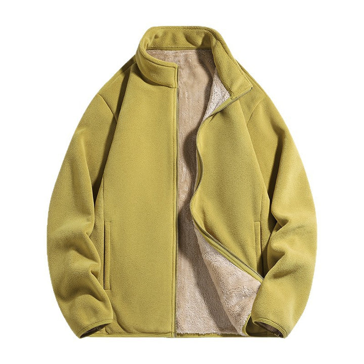 Herren Thermo-Fleecejacke mit weichem Sherpa-Innenfutter und Stehkragen Echo Archiv