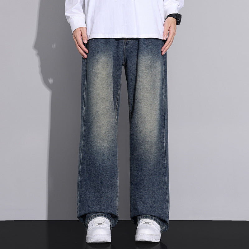 Herren weite Denim-Jeans im modernen Used-Look Echoarchiv