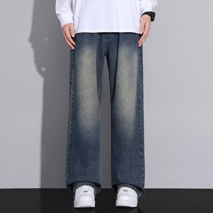 Herren weite Denim-Jeans im modernen Used-Look Echoarchiv