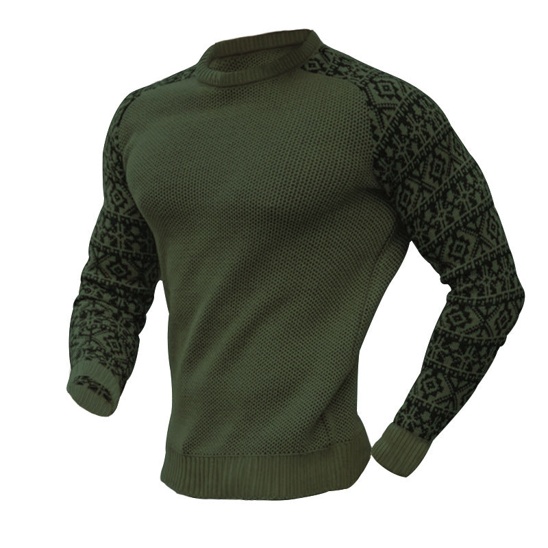 Herren Strickpullover mit grafischem Muster und strukturiertem Design Echoarchiv