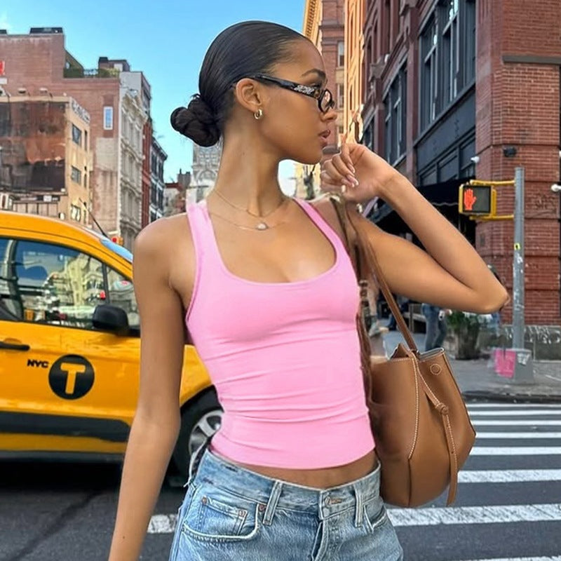 Damen Sportliches Tanktop mit breiten Trägern Echo Archiv