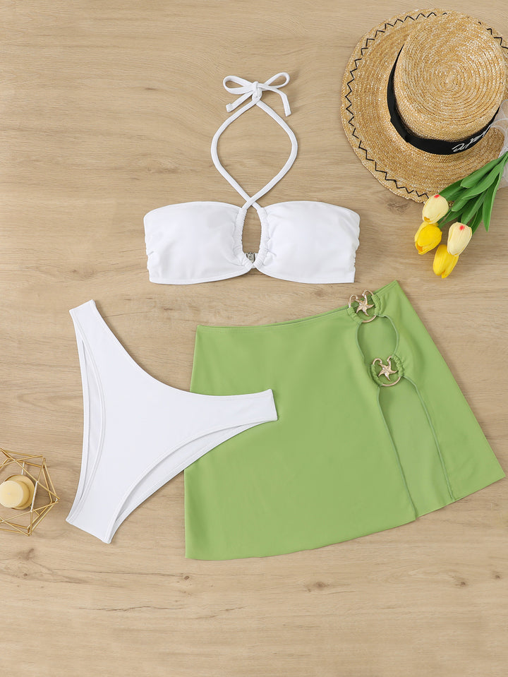 Damen Badeset mit traufem Oberteil und modischer Bikini-Hose Echo Archiv