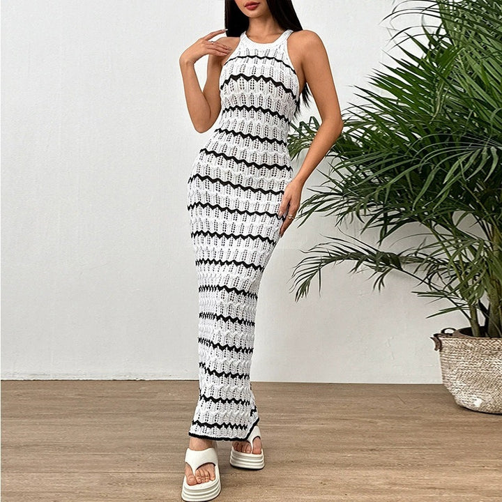 Damen figurbetontes Häkel-Maxikleid Echo Archiv