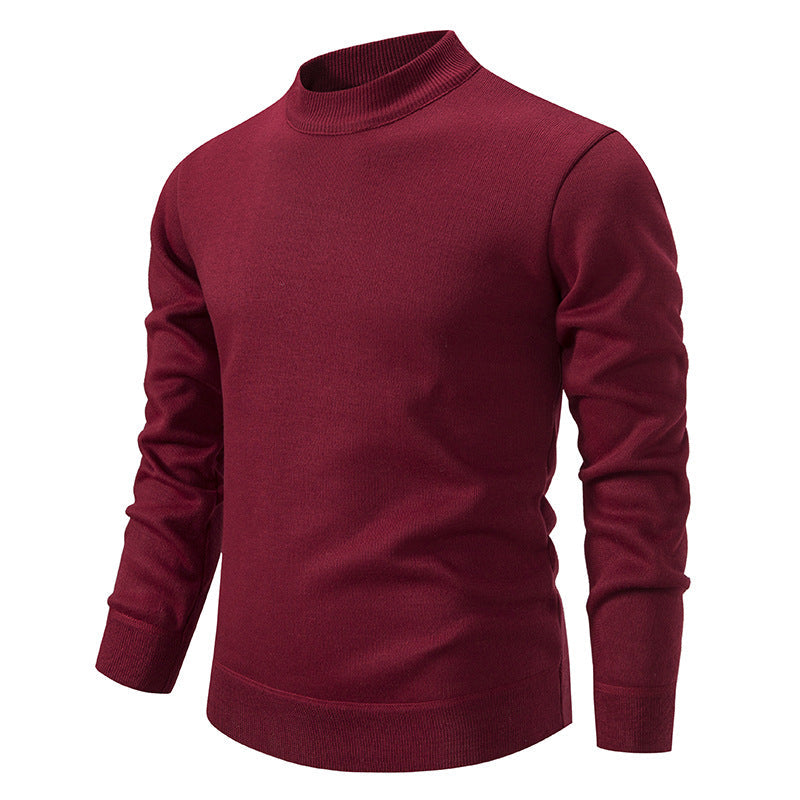 Herren Hochwertiger Strickpullover mit Echoarchivrnem Stehkragen Echoarchiv