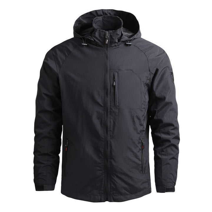 Herren nan leichte wasserabweisende Softshelljacke mit Kapuze und Brusttasche Echo Archiv
