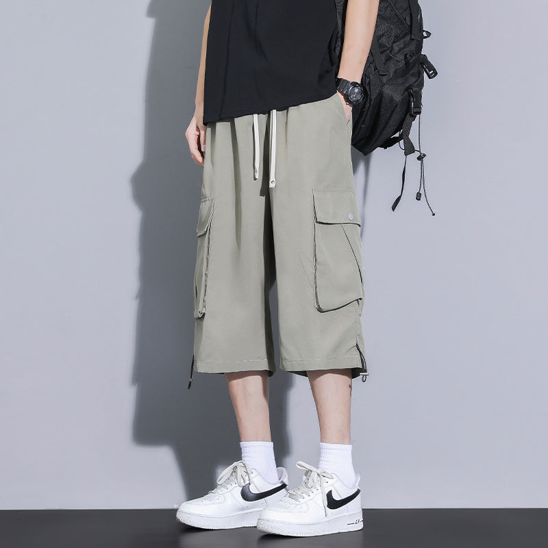 Herren praktische Cargo-Shorts mit mehreren Taschen und verstellbarem Bund Echoarchiv